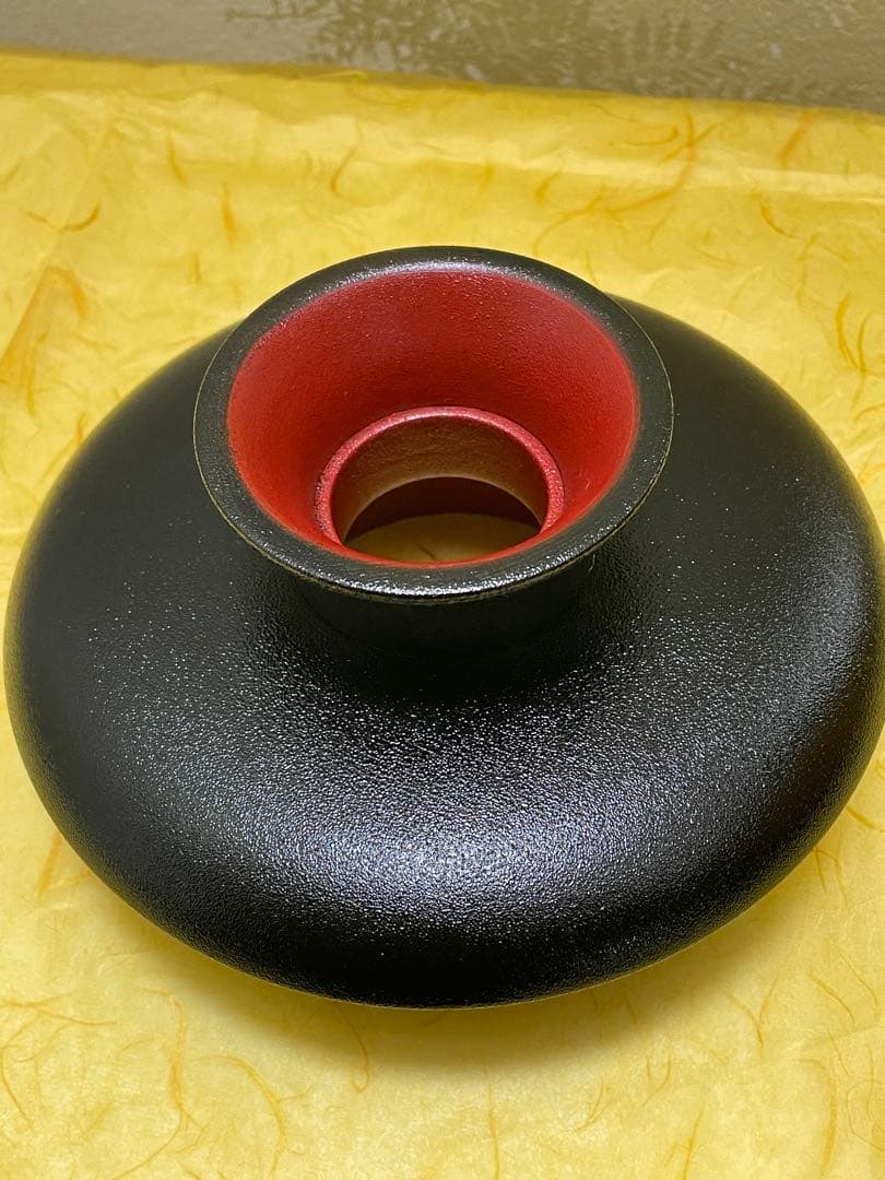 茶道具　天目台　山中塗　黒漆　乾漆　助田宗明作　桐共箱入り　裏千家