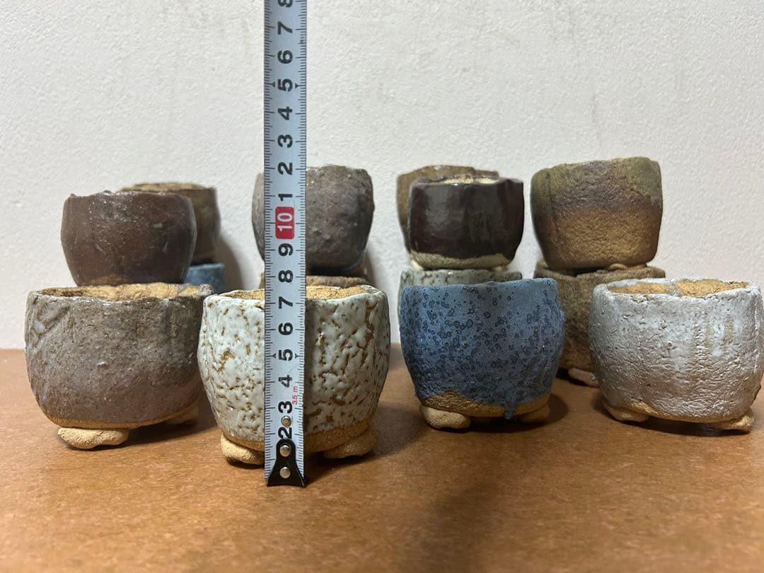 二六焼 茶器三ツ揃 佐々木二六 蟹彫刻 茶道具