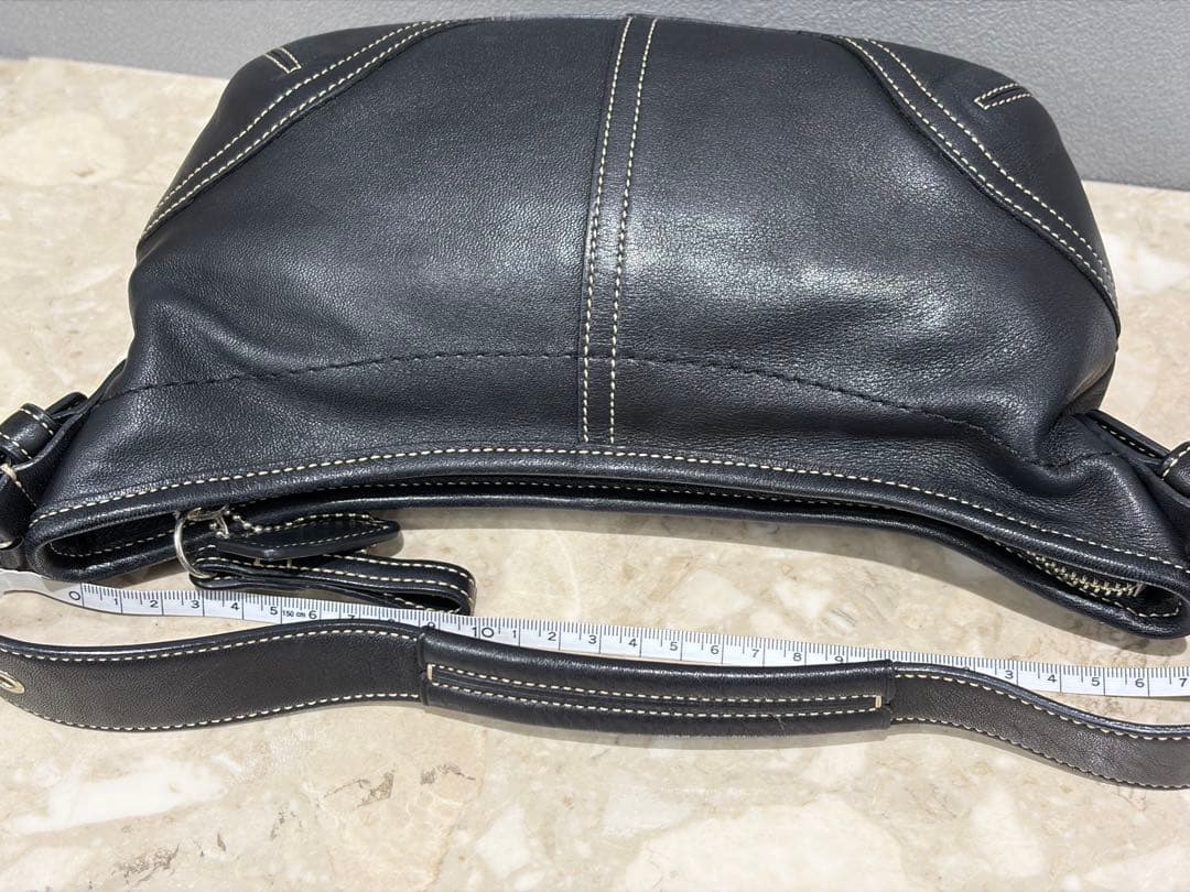 【美品】COACH ショルダーバッグ ワンショルダー レザー ブラック