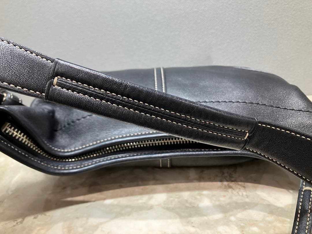 【美品】COACH ショルダーバッグ ワンショルダー レザー ブラック