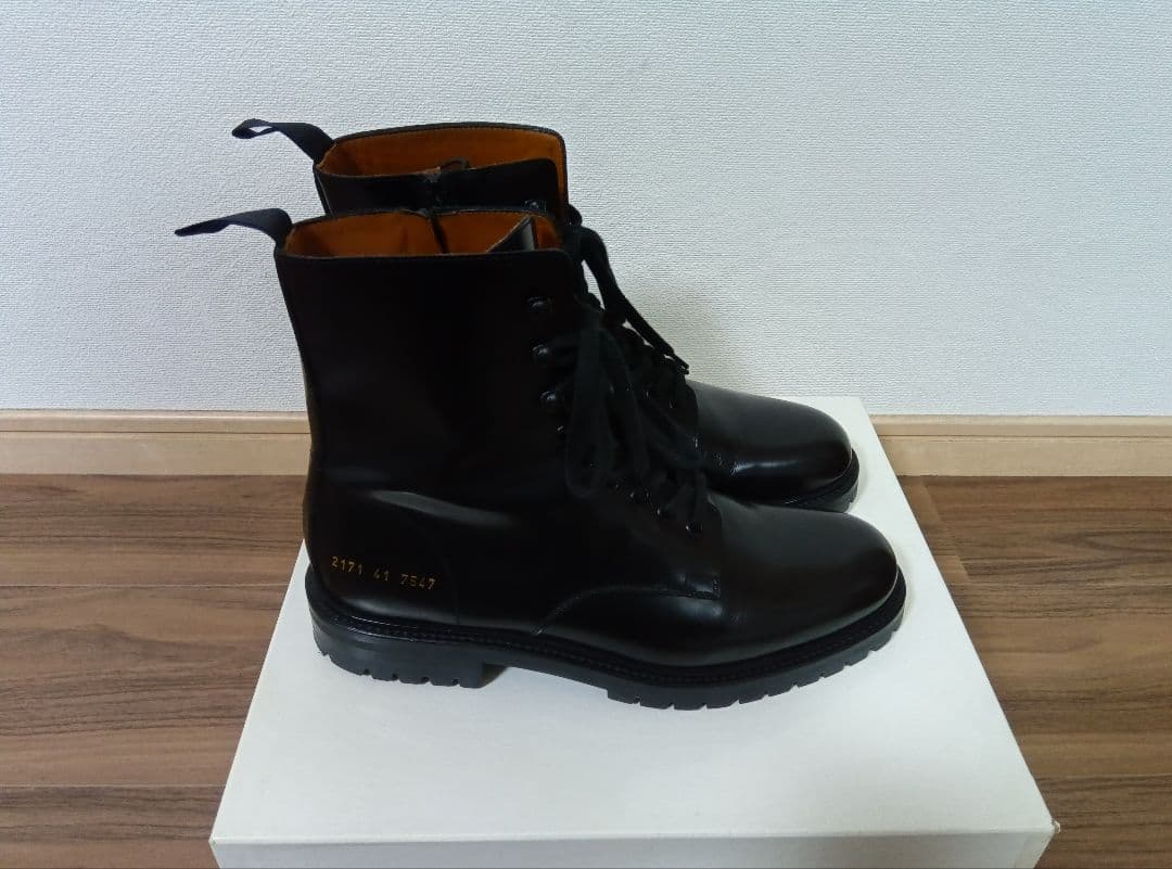 【美品】コモンプロジェクト　ブーツ　41　ブラック　黒　本革　イタリア製　高級