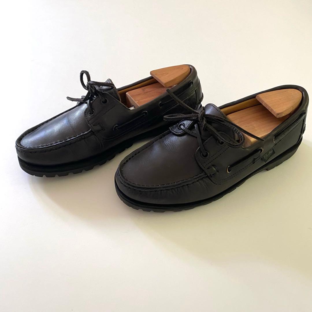 美品 paraboot birth ブラック 6H デッキシューズ バース