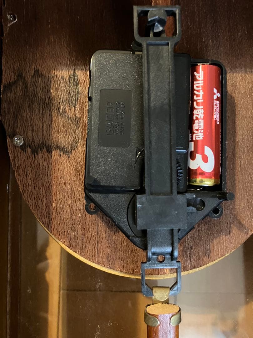 キャメロット　CAMELOT　ローマン文字　カービング　振り子　時計　壁掛け