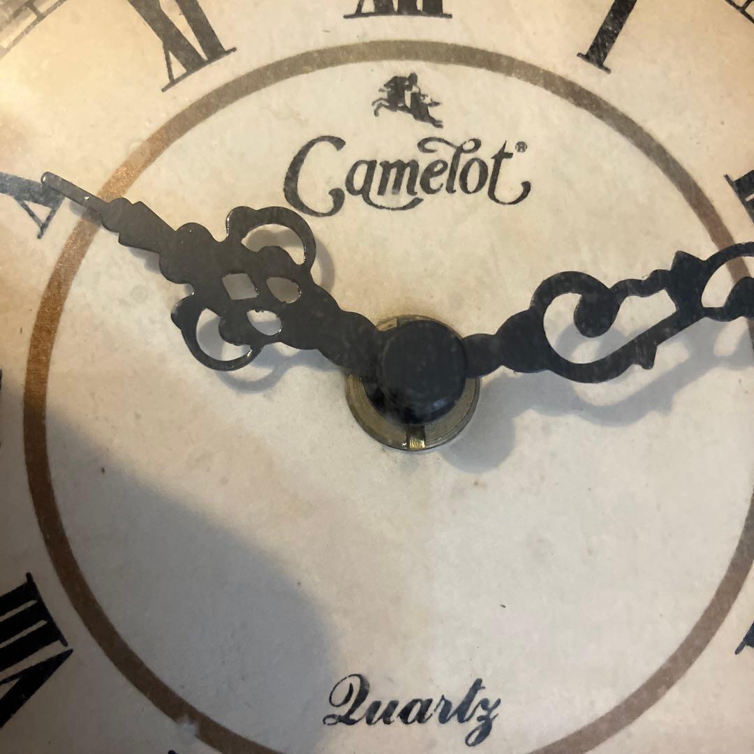 キャメロット　CAMELOT　ローマン文字　カービング　振り子　時計　壁掛け