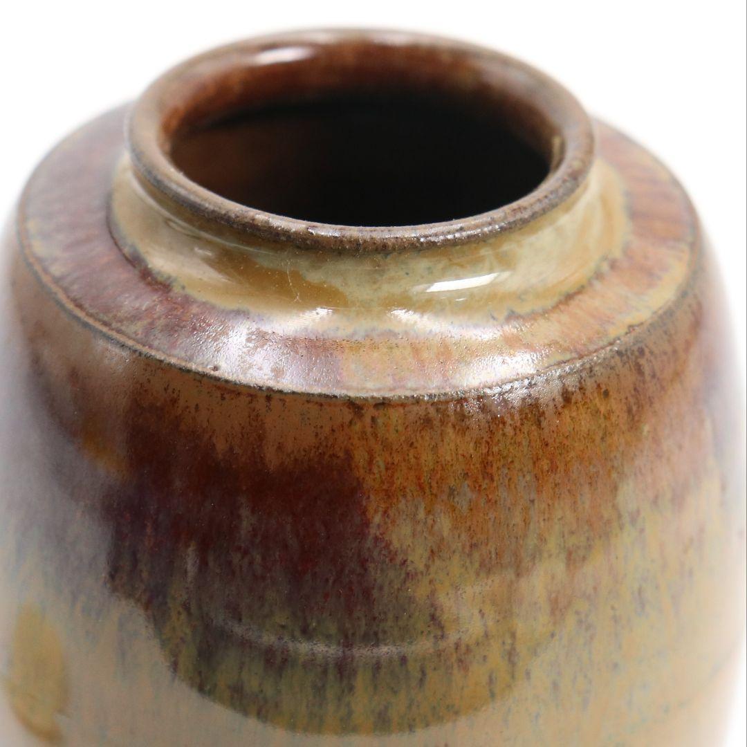 十三代八仙妻 高取喜恵作 高取焼 肩衝茶入 鎌倉金襴仕