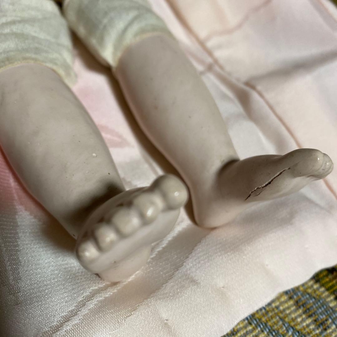 小さ目市松人形竹内益次郎作男の子大正時代30cm位