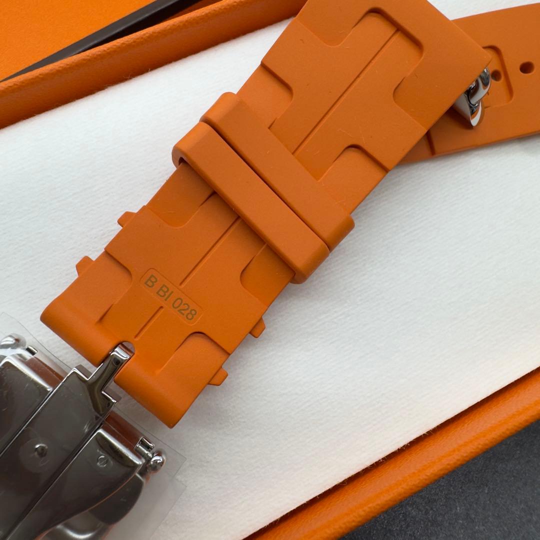 2751 ほぼ未使用　Apple Watch エルメス　キリム　オレンジ　ラバー