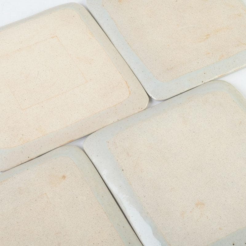 和食器 茶懐石 幸兵衛窯 絵変四方皿 銘々皿 五客 共箱