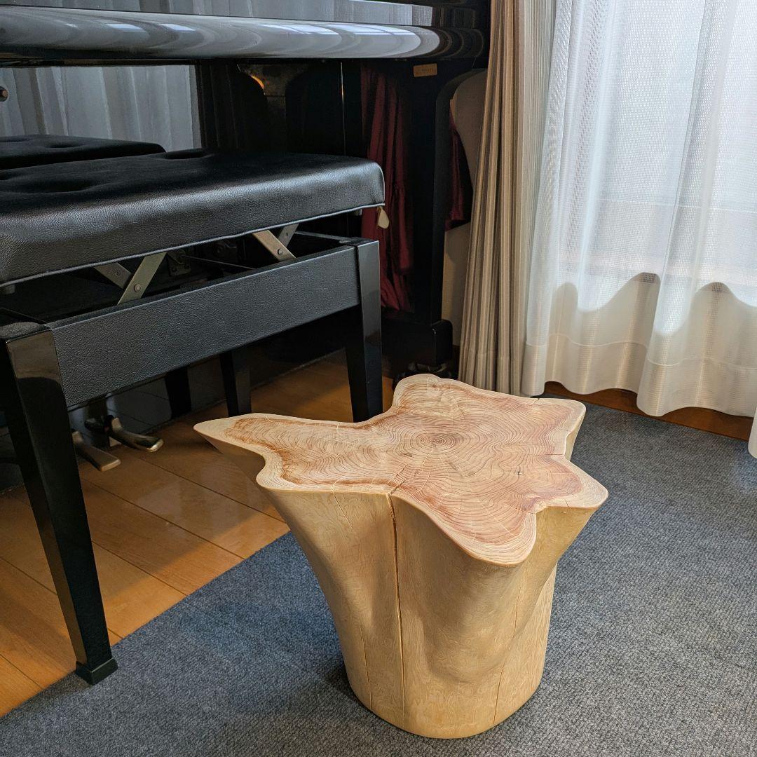 檜　切り株　丸太　椅子　スツール 　高さ約29.5㎝