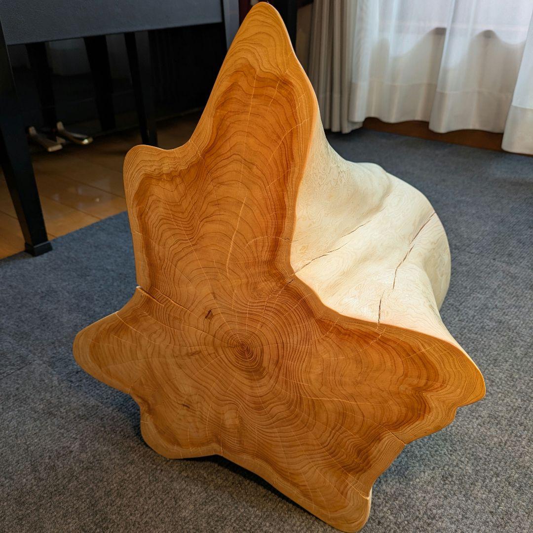 檜　切り株　丸太　椅子　スツール 　高さ約29.5㎝