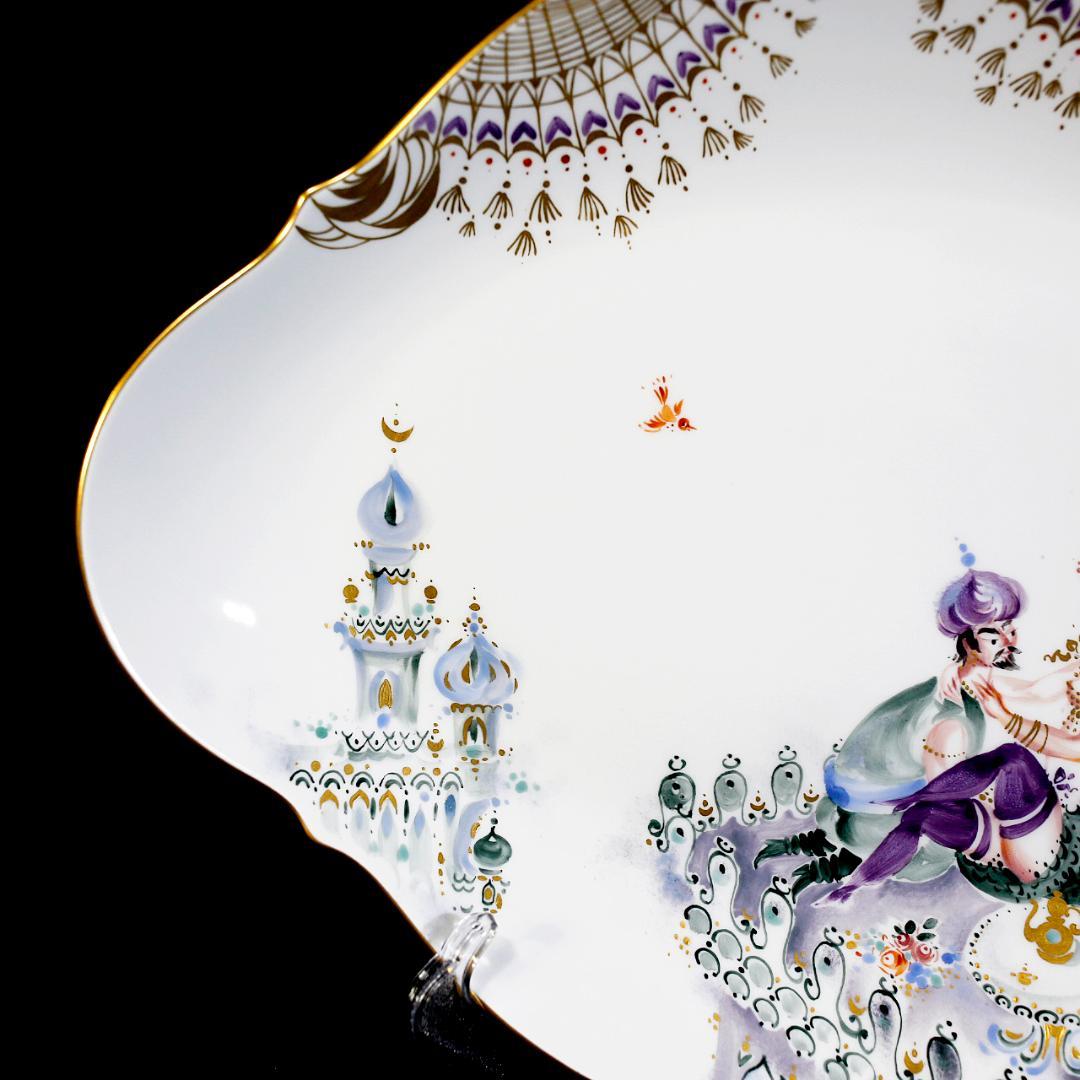 レア極美品】マイセン アラビアンナイト 千夜一夜物語 オーバル