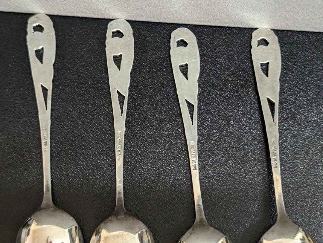 昭和レトロ 湯豆腐鍋 26センチ 銀製 竹模様の 銀 スプーン 匙 silver