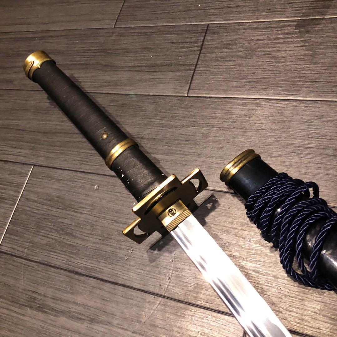 模造刀　刀　雪走　二代鬼徹　虎徹　金鍔黒漆拵え　ワンピース
