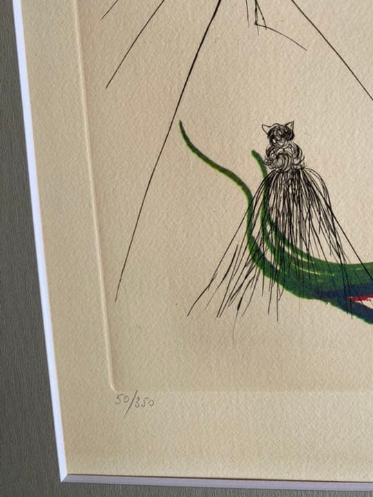 サルバドール・ダリ銅版画 「タイガーリリー虎百合」1972年作品 ダリ