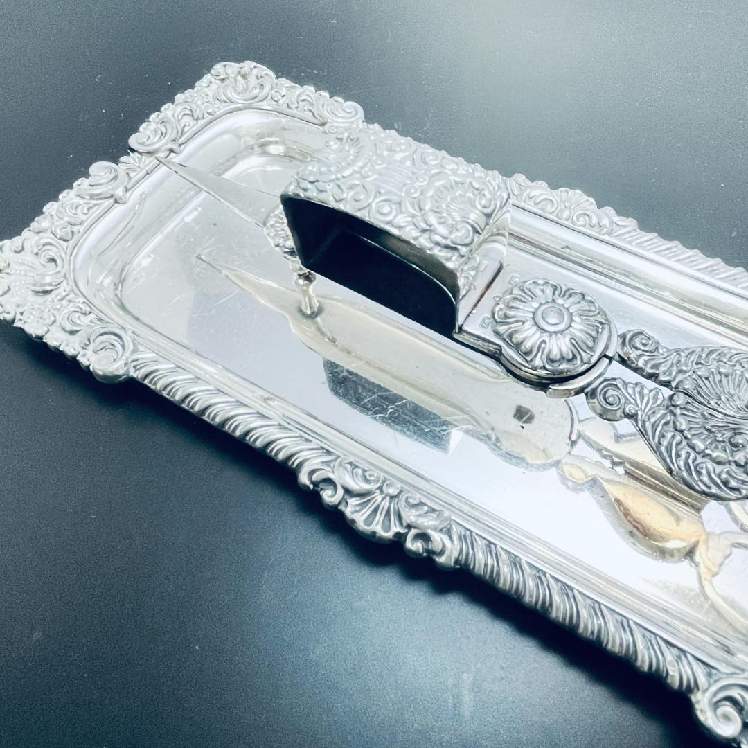 英国】キャンドルトリマー/トレー【シルバープレート】スニファー/燭台