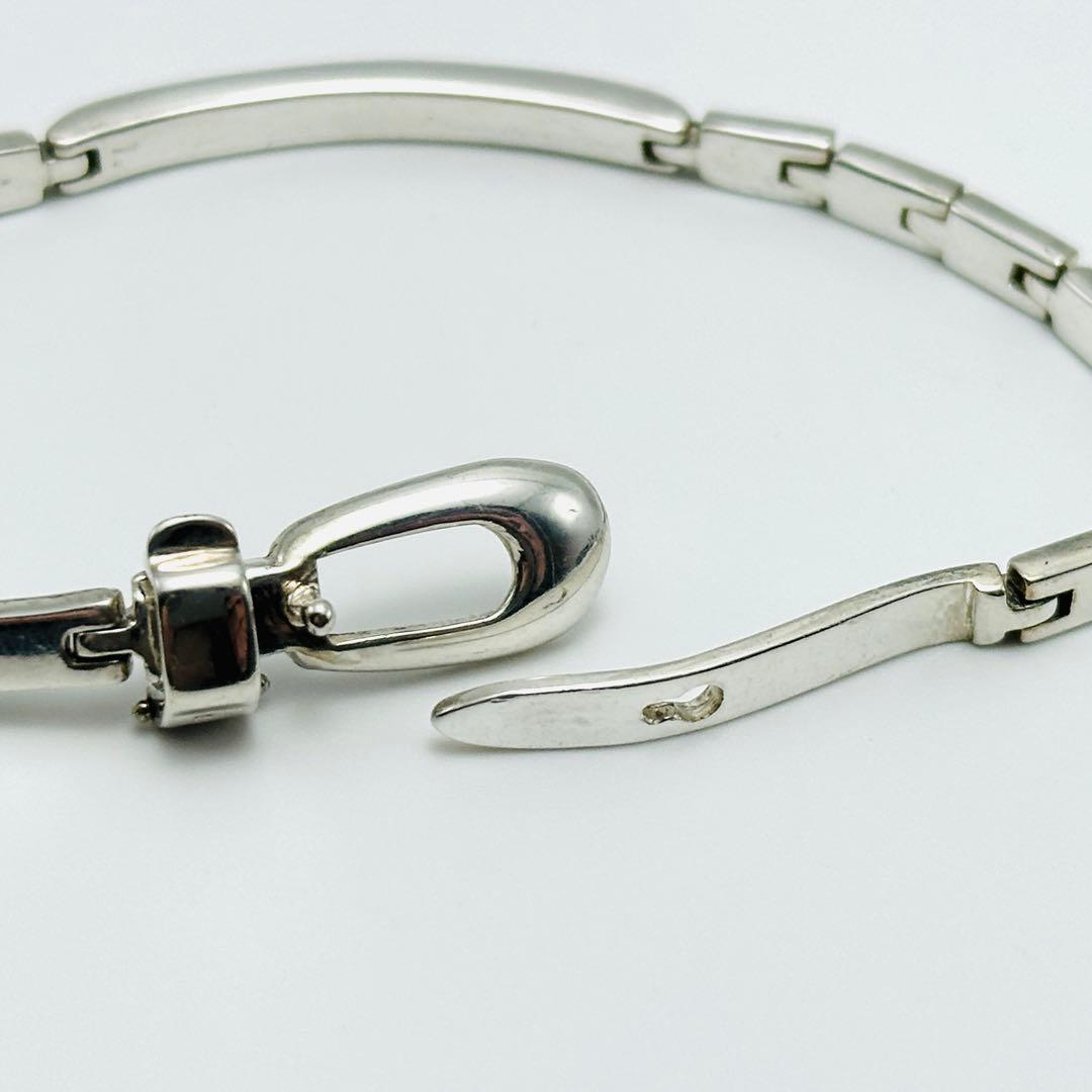 GUCCI ヴィンテージ　ID ブレスレット　バックルモチーフ　925