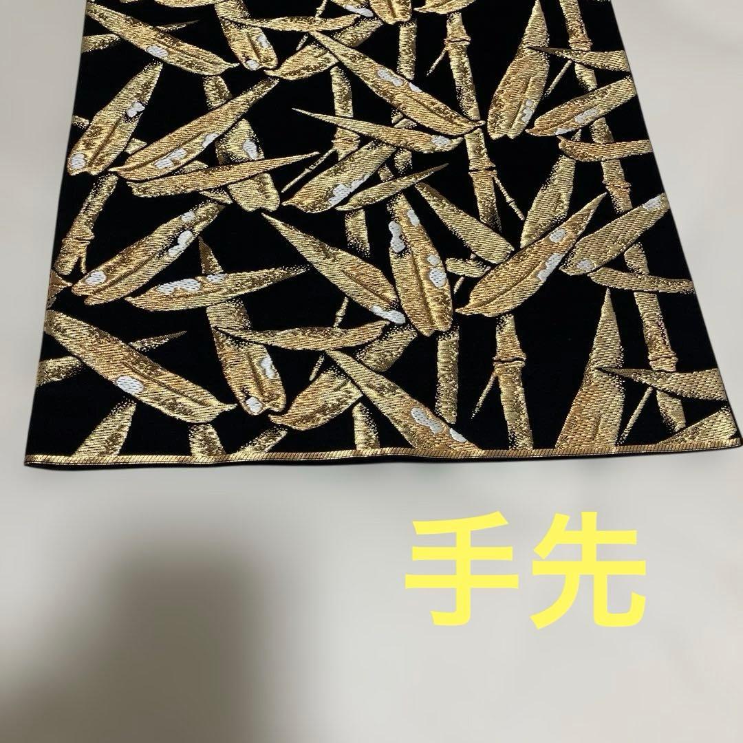 正絹 松に雪持ち笹図 袋帯 西陣織 作家 六通 - メルカリ