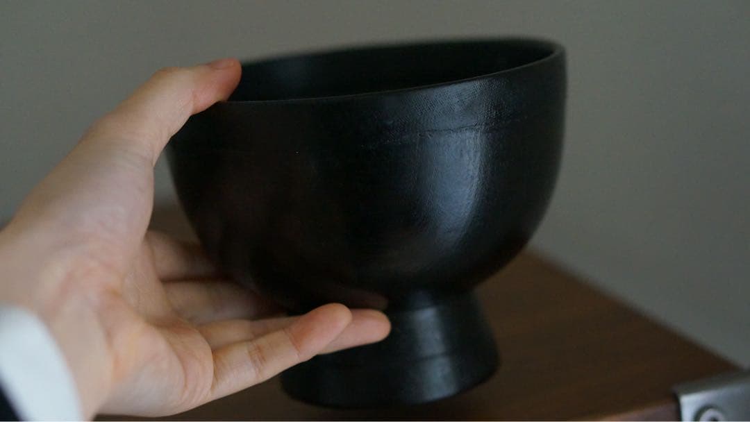 合鹿椀 天然木 削り出し 黒漆 木製漆器 拭き漆