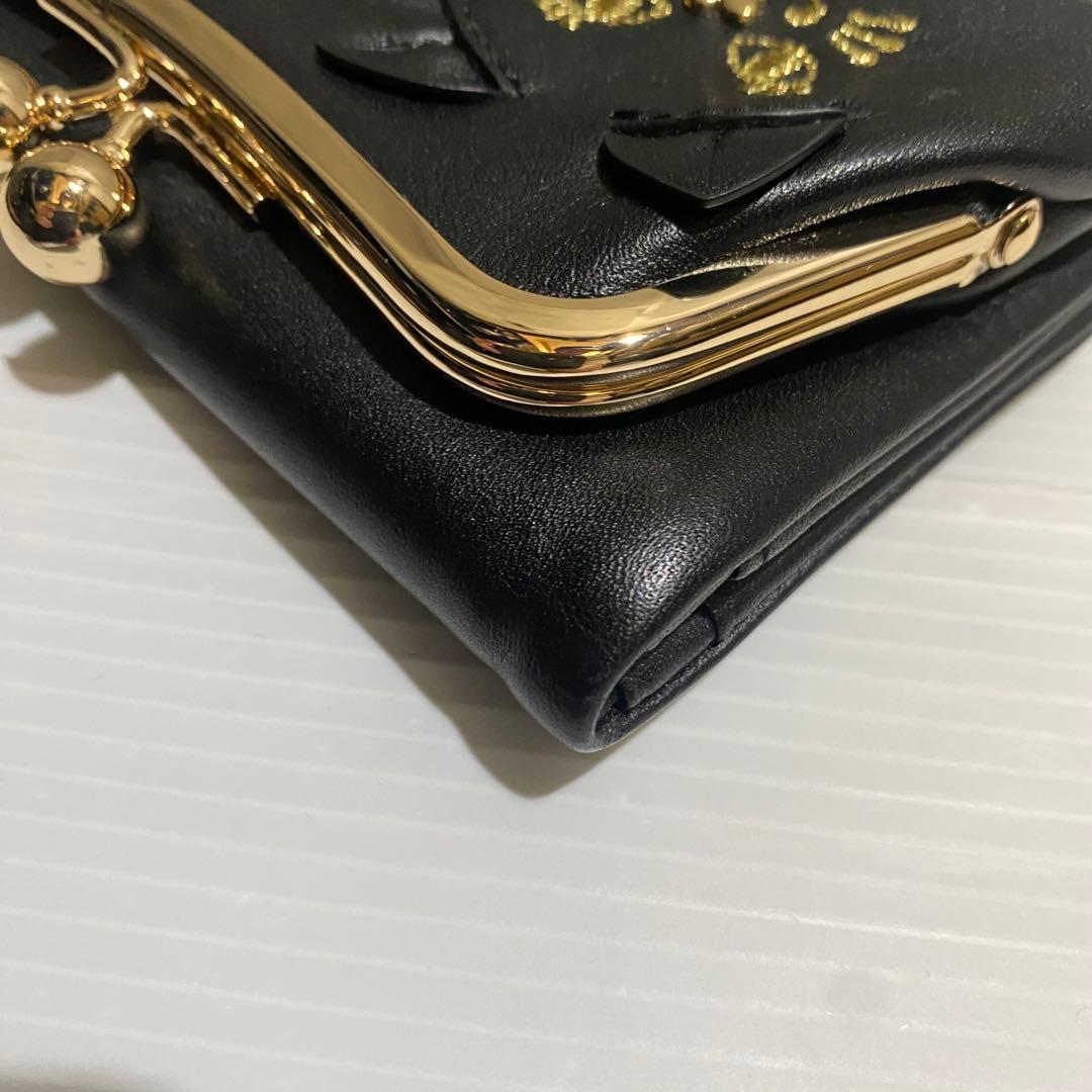 極美品】ANNA SUI マイティティ 2つ折財布 ブラックの通販はau PAY