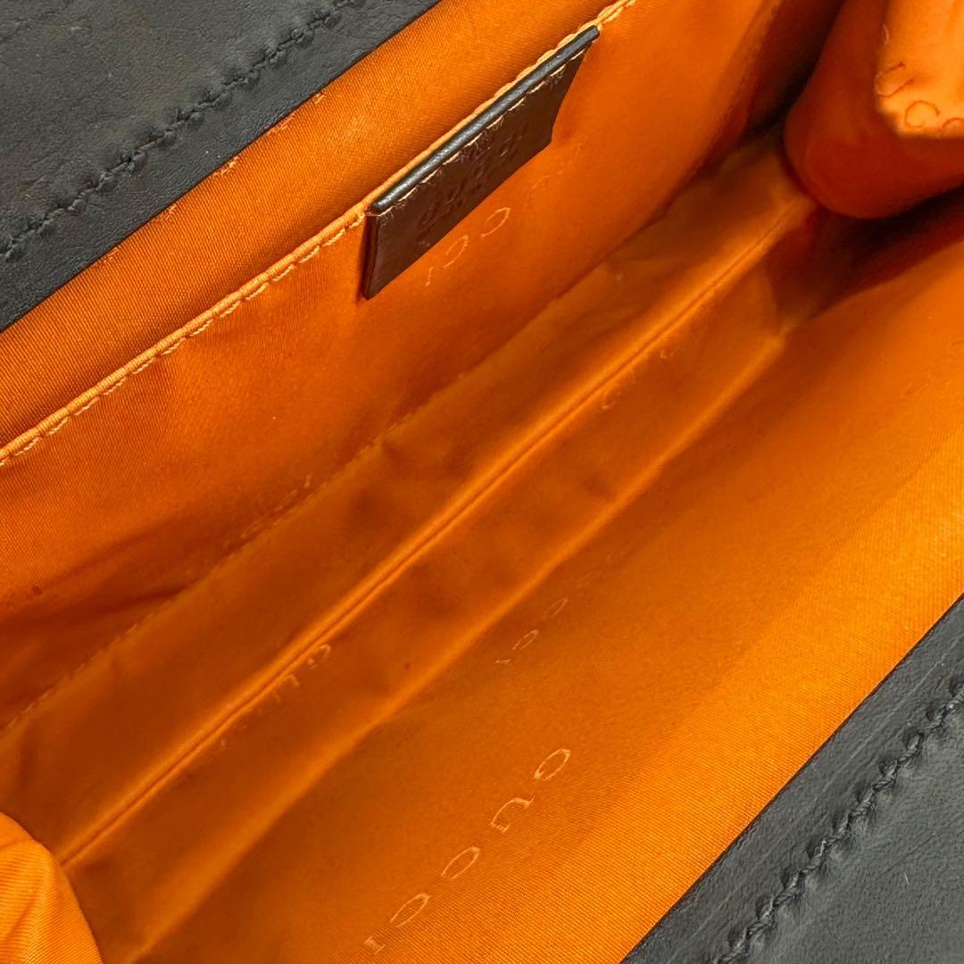 グッチ レザー ショルダーバッグ ハンドバッグ ブラック