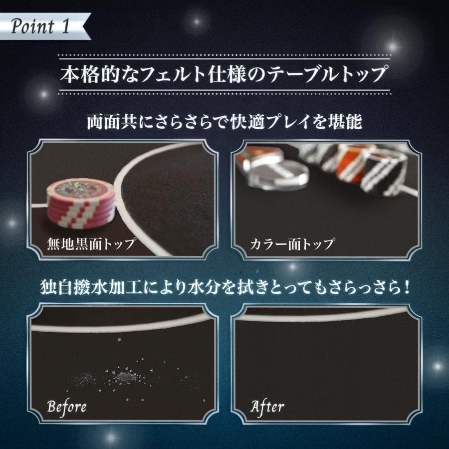 ポーカーテーブル 折りたたみ 8人対応 家庭用 500枚 チップラック 2730