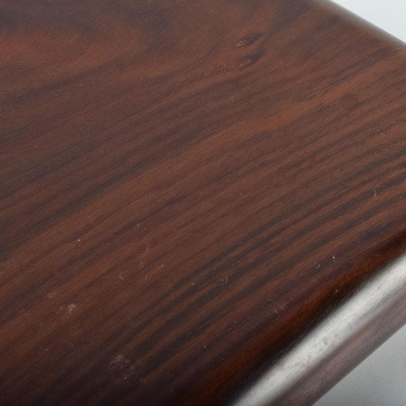 中国 唐木紫檀製 無垢刳り貫き 煎茶盆 香盆 C 9084