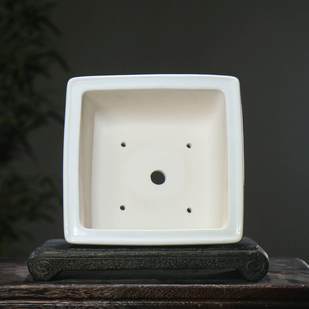 中国風山水図盆栽鉢 磁鉢 山野草鉢 多肉植物 植木鉢 小品大品盆栽鉢