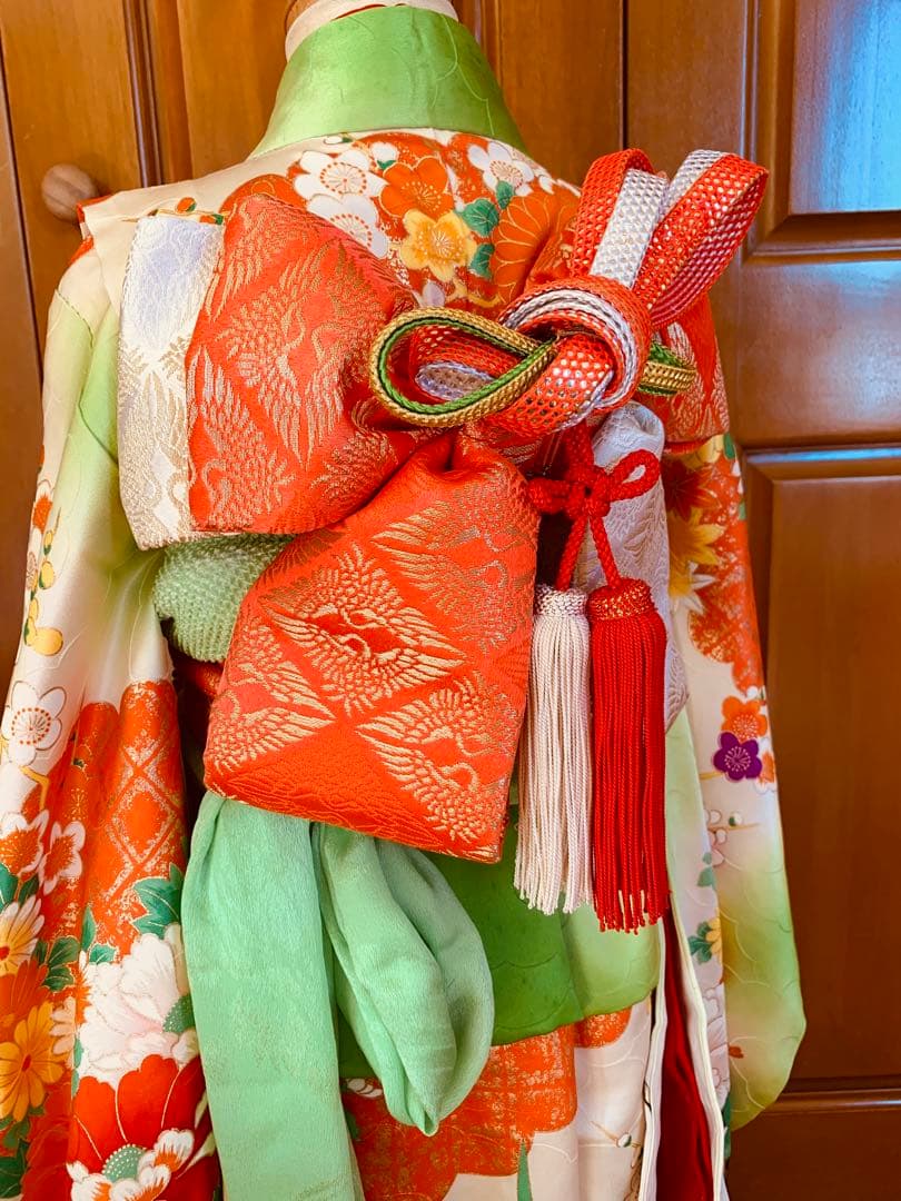七五三　三歳から五歳の女の子のお支度　振袖コーディネート　お着物セット　女児着物
