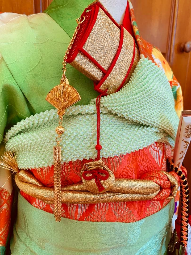 七五三　三歳から五歳の女の子のお支度　振袖コーディネート　お着物セット　女児着物