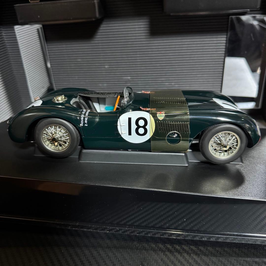 絶版 未展示品 オートアート 1/18 ジャガー Cタイプ レーシンググリーン