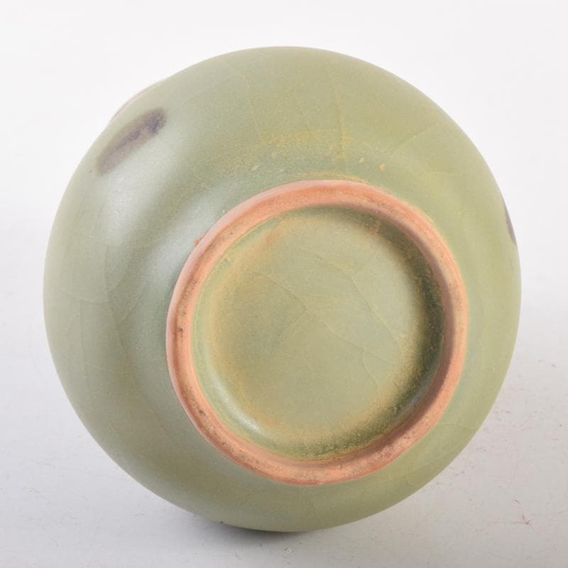 中国　龍泉窯　青磁　双耳不遊環瓶　C　6986