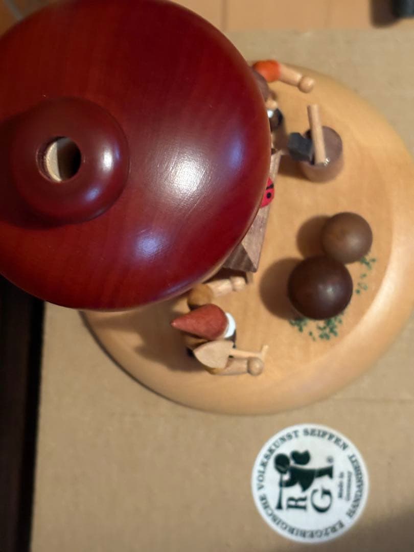 ドイツ製 ドイツ工芸品 煙出し人形 HANDARBEIT 未使用品 木製