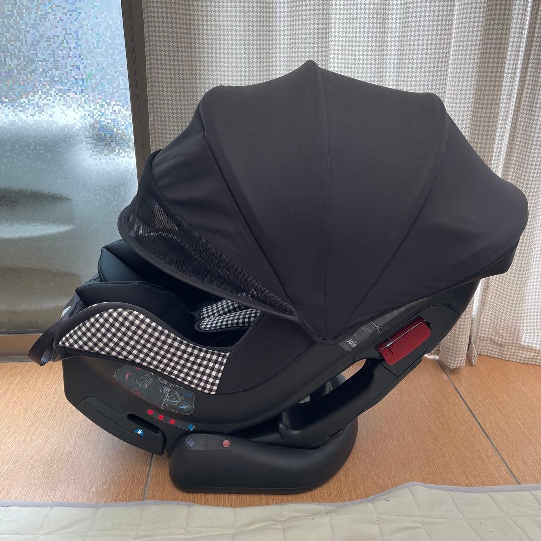 丸洗い済！新生児OK　ジョイー　チルト　紺ギンガムチェック　幌付