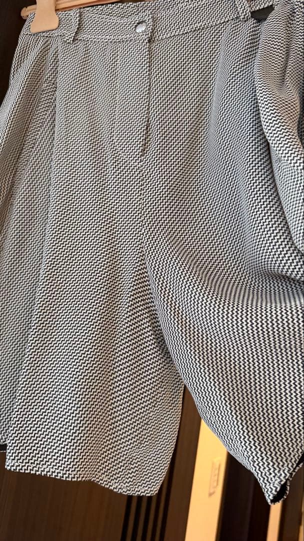 ルイヴィトンフレアーキュロット38ブラックベージュ