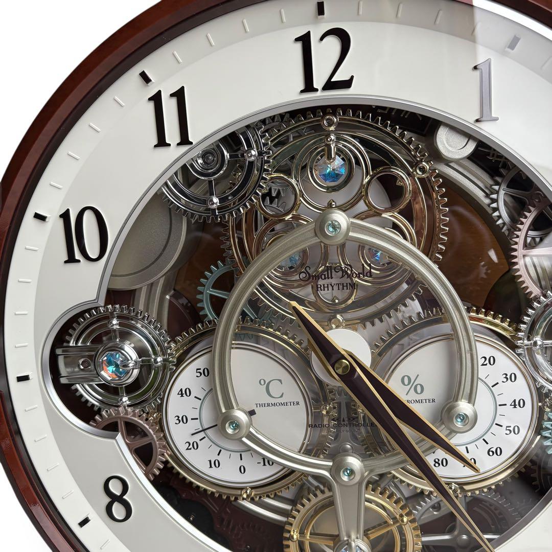 【美品】リズム スモールワールド 4MN515RH 掛け時計 からくり時計30曲