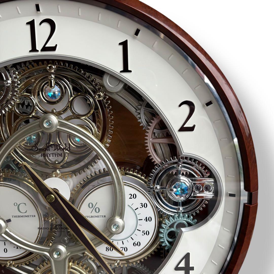 【美品】リズム スモールワールド 4MN515RH 掛け時計 からくり時計30曲