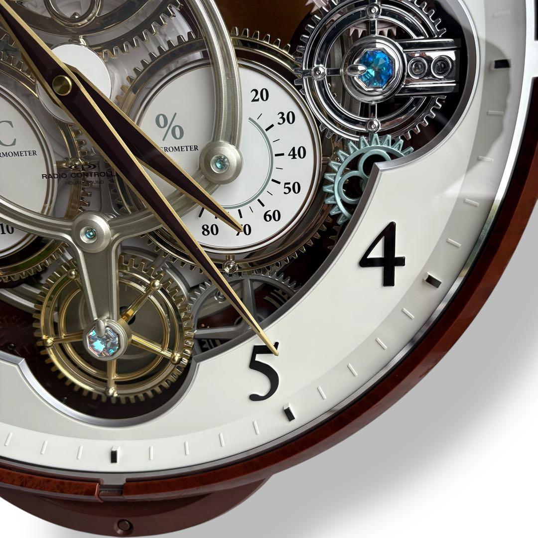 【美品】リズム スモールワールド 4MN515RH 掛け時計 からくり時計30曲