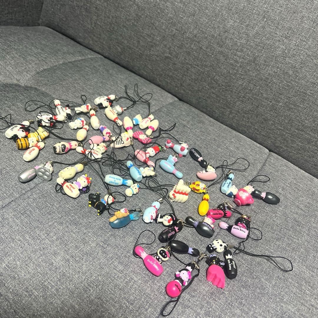 【希少】ROUND1 非売品　ハローキティ ストラップ 39点セット　まとめ売り