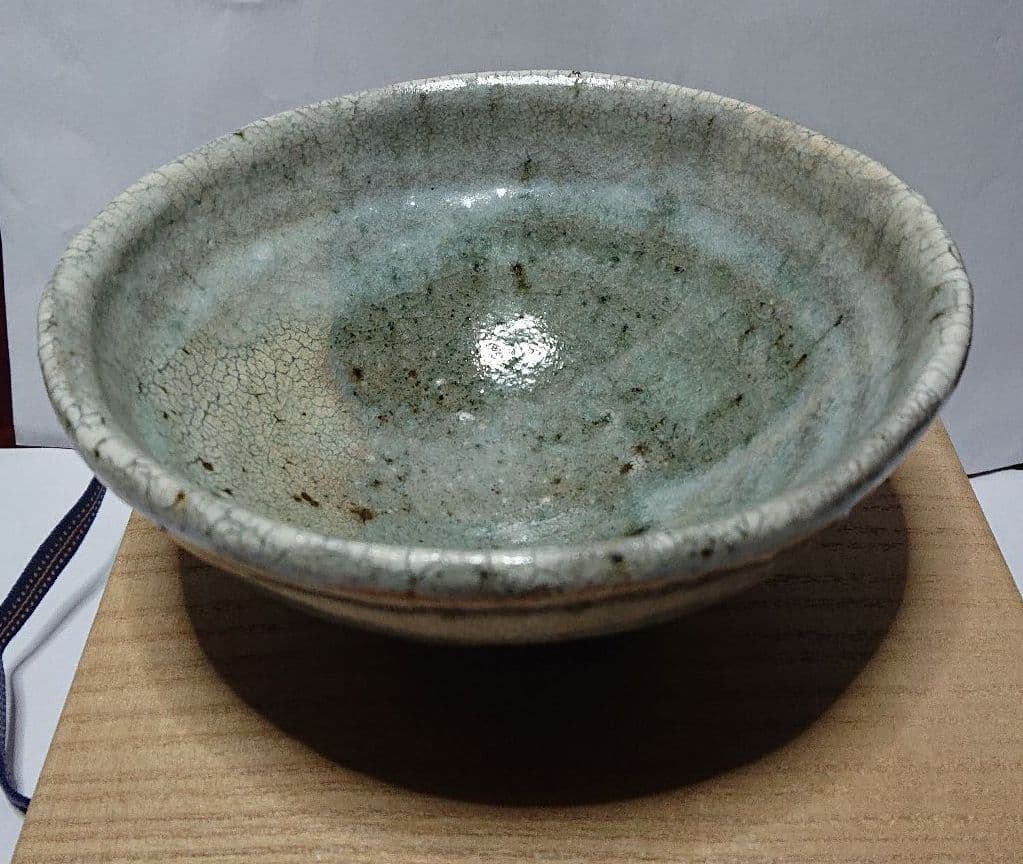 茶道具 作家物陶芸家書家鮎貝晄月氏荒磯焼抹茶茶碗☆常識の範囲の価格交渉ＯＫ☆