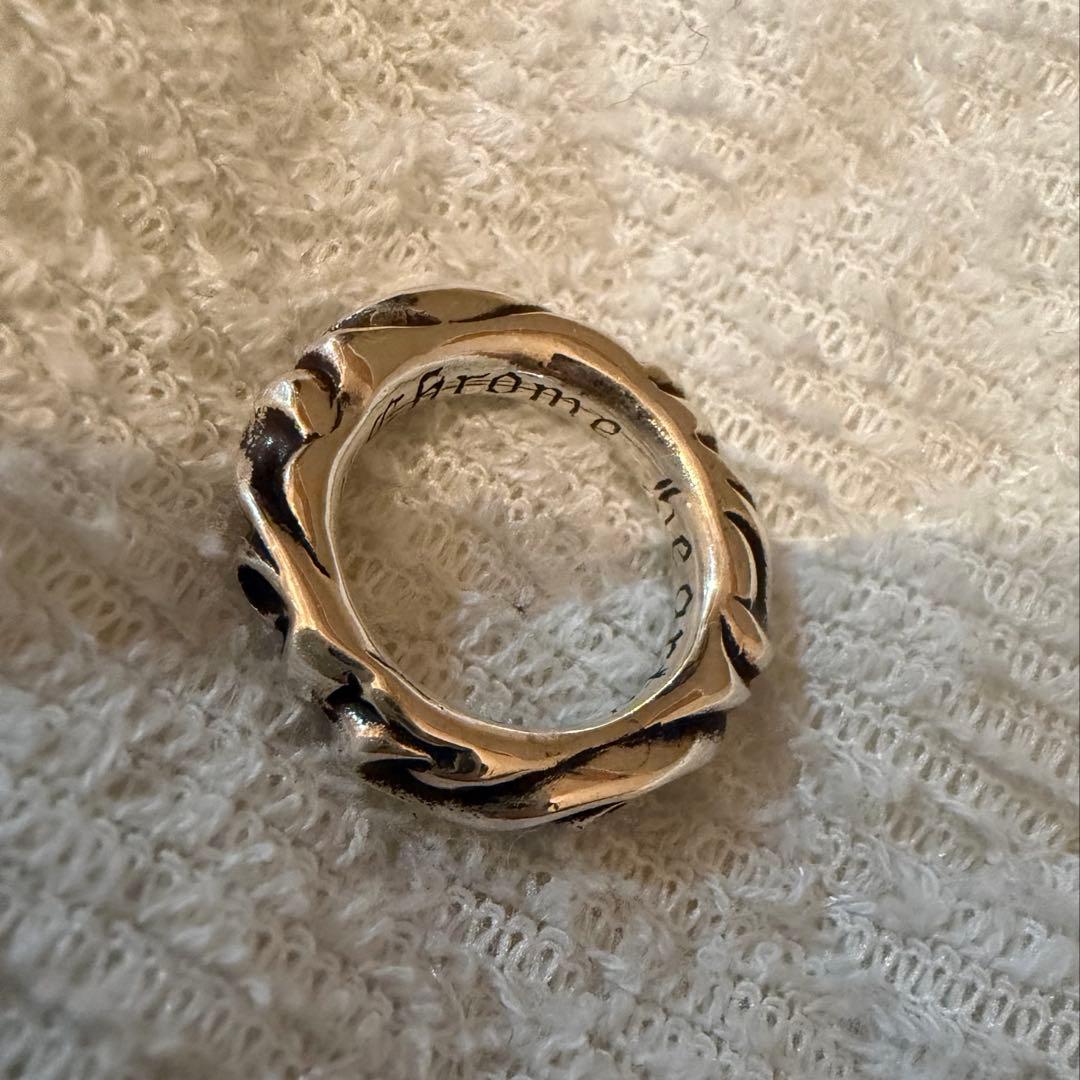 美品即発送クロムハーツ　スクロールバンド　リング　指輪　US4号(JP6.5号)