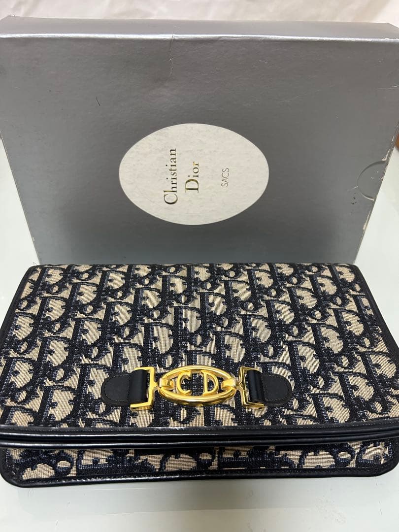 Christian Dior ショルダーバッグ ブラック×ブラウン