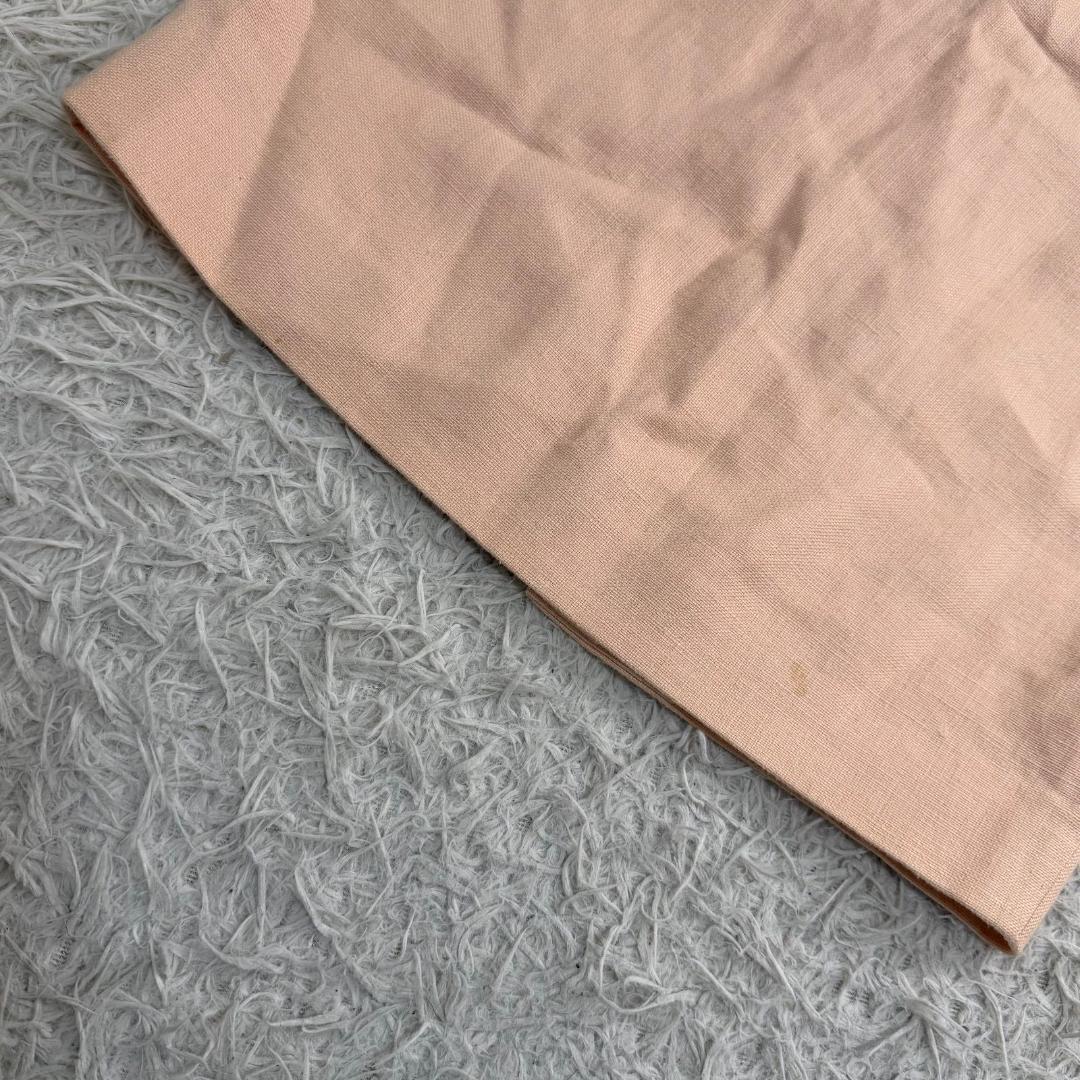 16529✨シャネル 金ボタン ココマーク タイトスカート サーモンピンク 34