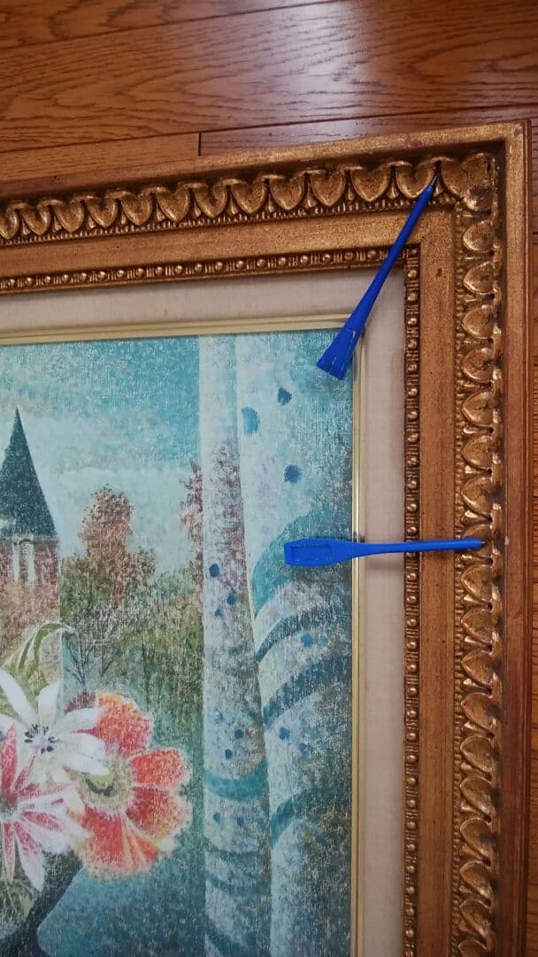 熊本正義 油彩画 「城と花(フランス)」