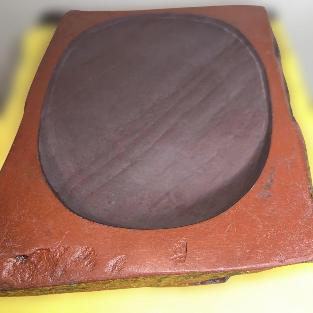 ⭕️紫雲石硯 佐藤鉄三郎 1Kg超え 自然硯 年代物