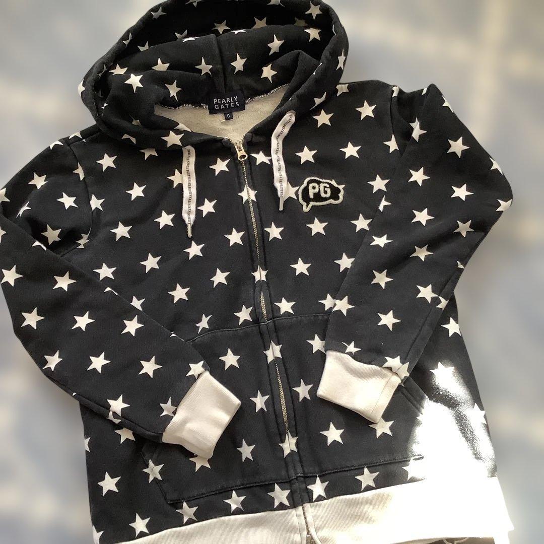 PEARLY GATES 星柄フルジップパーカー セットアップ　サイズ0