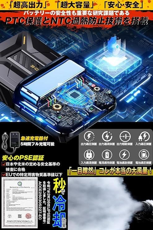 【R1671-23-140】ファンバッテリーセット 42V超出力 40500mA