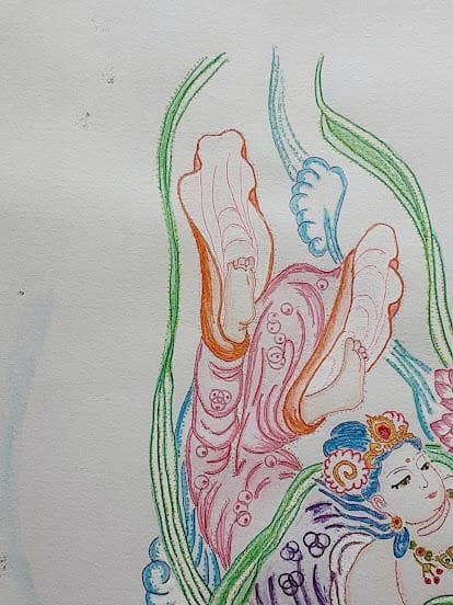 五十嵐由家　仏画373　飛天