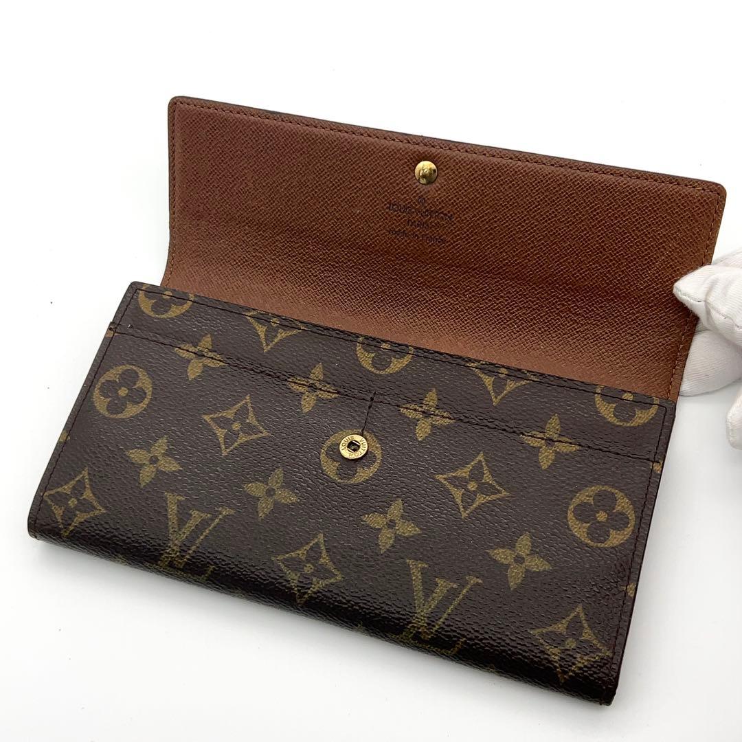 美品】ルイヴィトン モノグラム 長財布 ポシェットポルトモネクレディ