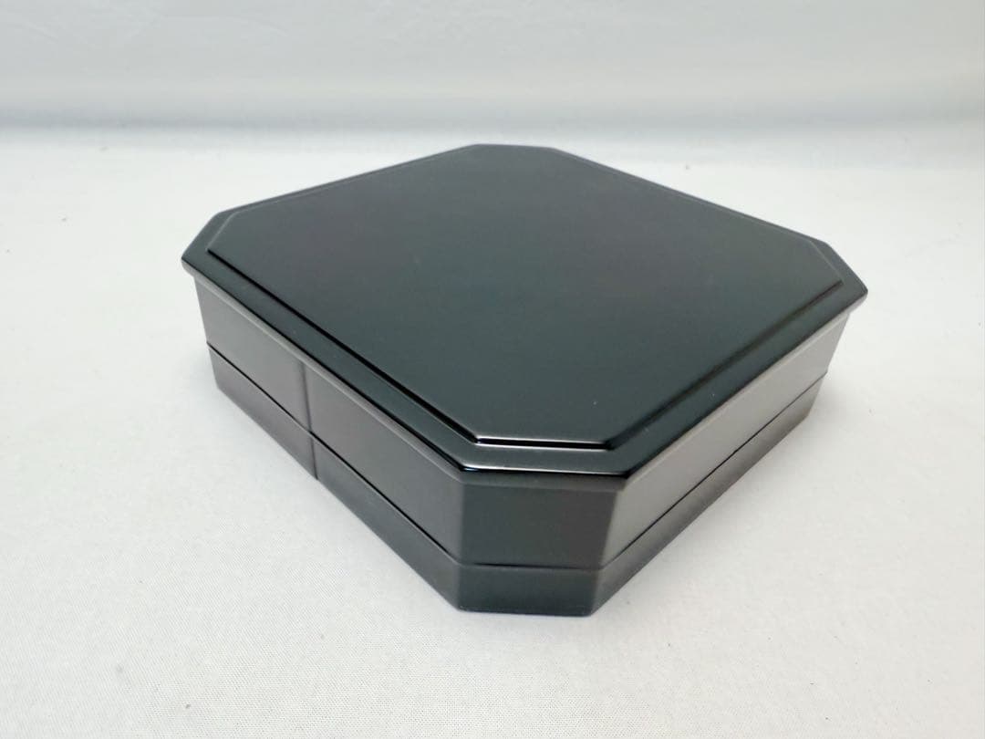 ほぼ未使用 茶道具 木製 黒真塗 五段縁高重 元箱