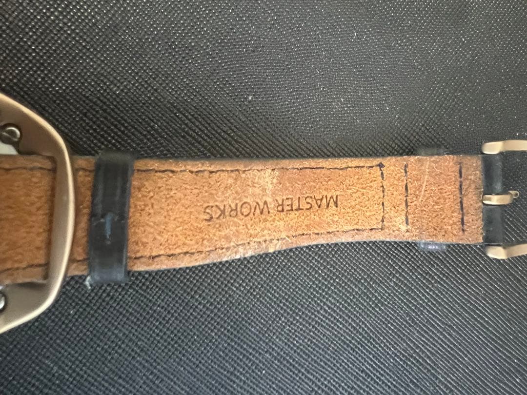 MASTER WORKS 自動巻き時計 ネイビー　 機械式腕時計